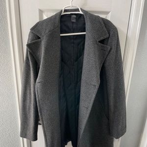 Claiborne Men's Grey Peacoat Wool Blend - Size M